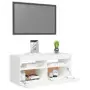 Mobile Porta TV con Luci LED Bianco 90x35x40 cm