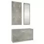 Set Scarpiere 3 in 1 Grigio cemento in Legno Multistrato