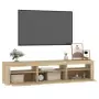 Mobile Porta TV con Luci LED Rovere Sonoma 180x35x40 cm