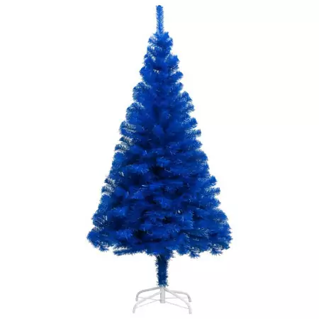 Albero di Natale Artificiale con Supporto Blu 240 cm PVC