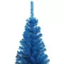 Albero di Natale Artificiale con Supporto Blu 240 cm PVC