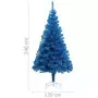 Albero di Natale Artificiale con Supporto Blu 240 cm PVC