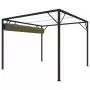 Gazebo da Giardino con Tetto Retrattile 3x3 m Talpa 180 g/m²