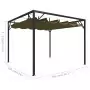 Gazebo da Giardino con Tetto Retrattile 3x3 m Talpa 180 g/m²