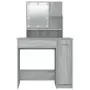 Toeletta con LED Grigio Sonoma 86,5x35x136 cm