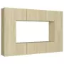 Set Porta TV 8 pz Rovere Sonoma in Truciolato