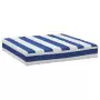 Cuscini per Pallet 3 pz Strisce Blu e Bianche Tessuto Oxford