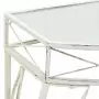 Tavolino Laterale in Stile Francese in Metallo 82x39x76 cm Bianco