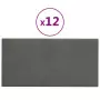 Pannelli Murali 12 pz Grigio Scuro 60x30 cm in Velluto 2,16 m²