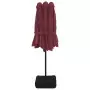 Ombrellone a Doppia Testa con LED Rosso Bordeaux 449x245 cm