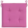 Cuscini per Sedia da Giardino 4 pz Rosa 50x50x3 cm in Tessuto