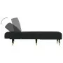 Chaise Longue in Velluto Nero