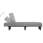 Chaise Longue in Tessuto Grigio Chiaro