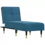 Chaise Longue in Velluto Blu