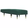 Chaise Longue in Velluto Verde Scuro