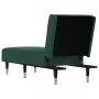 Chaise Longue in Velluto Verde Scuro