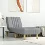 Chaise Longue in Tessuto Grigio Chiaro