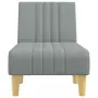 Chaise Longue in Tessuto Grigio Chiaro