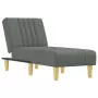 Chaise Longue in Tessuto Grigio Scuro