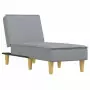 Chaise Longue in Tessuto Grigio Chiaro