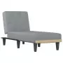 Chaise Longue in Tessuto Grigio Chiaro