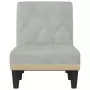 Chaise Longue in Velluto Grigio Chiaro