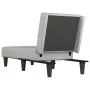 Chaise Longue in Velluto Grigio Chiaro