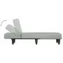 Chaise Longue in Velluto Grigio Chiaro