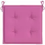 Cuscini per Sedia da Giardino 2 pz Rosa 40x40x3 cm in Tessuto