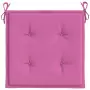 Cuscini per Sedia da Giardino 4 pz Rosa 40x40x3 cm in Tessuto