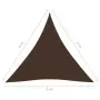 Parasole a Vela Oxford Triangolare 4x4x4 m Marrone