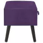 Comodini Viola Scuro 2 pz 40x35x40 cm in Velluto