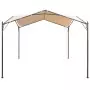 Gazebo Padiglione Tenda Tettoia 4x4 m in Acciaio Beige