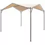 Gazebo Padiglione Tenda Tettoia 3x3 m Acciaio Beige