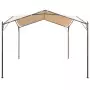 Gazebo Padiglione Tenda Tettoia 3x3 m Acciaio Beige