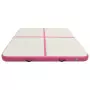 Tappetino Ginnastica Gonfiabile con Pompa 200x200x20cm PVC Rosa