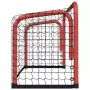 Porta Hockey Rete Rossa e Nera 68x32x47 cm Acciaio e Poliestere