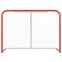 Porta Hockey Rete Rossa Bianca 153x60x118cm Acciaio Poliestere