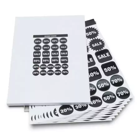 rillprint Assortimento Adesivi per Saldi 10 Fogli x 5 Scatole