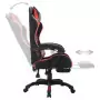 Sedia da Gaming con Luci a LED RGB Rossa e Nera in Similpelle