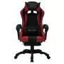 Sedia da Gaming con Luci a LED RGB Rosso Vino e Nera Similpelle