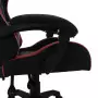 Sedia da Gaming con Luci a LED RGB Rosso Vino e Nera Similpelle