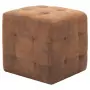 Pouf 2 pz Marrone 30x30x30 cm in Similpelle Scamosciata