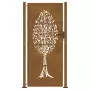 Cancello da Giardino 105x205 cm in Acciaio Corten Design Albero