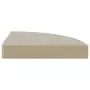 Mensole Angolari 4pz Rovere e Bianco 35x35x3,8 cm in MDF