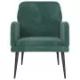 Poltrona Verde Scuro 62x79x79 cm Velluto