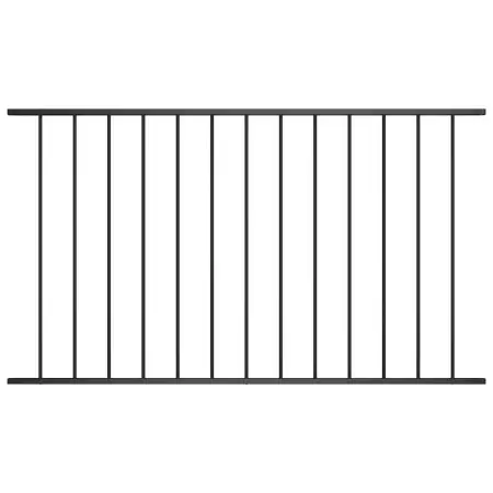 Pannello di Recinzione in Acciaio Verniciato 1,7x0,75 m Nero