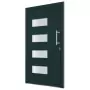 Porta d'Ingresso in Alluminio e PVC Antracite 100x210 cm
