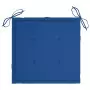 Cuscini per Sedie da Giardino 4 pz Blu Reale 50x50x3 cm Tessuto