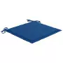 Cuscini per Sedie da Giardino 4 pz Blu Reale 50x50x3 cm Tessuto